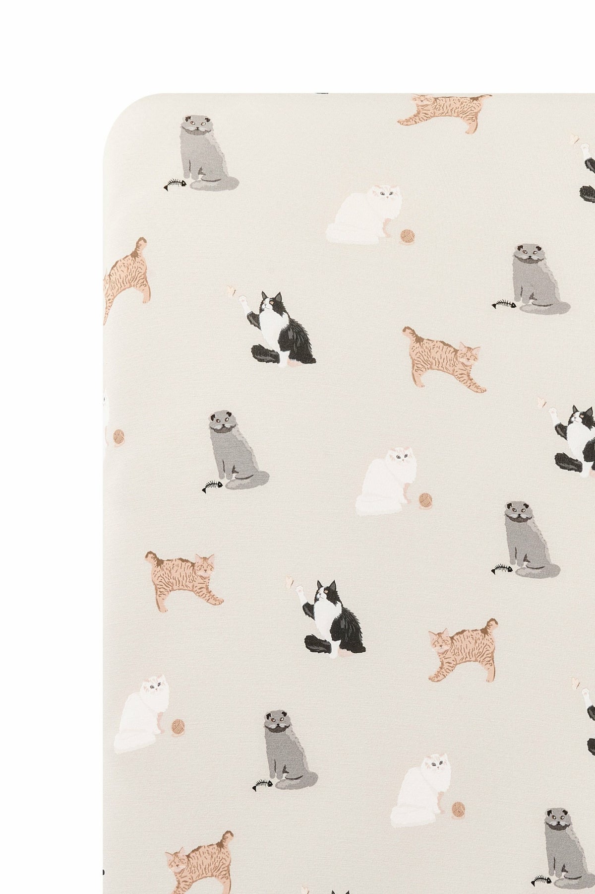 Kyte Baby Twin Sheet in Fluffy Cat