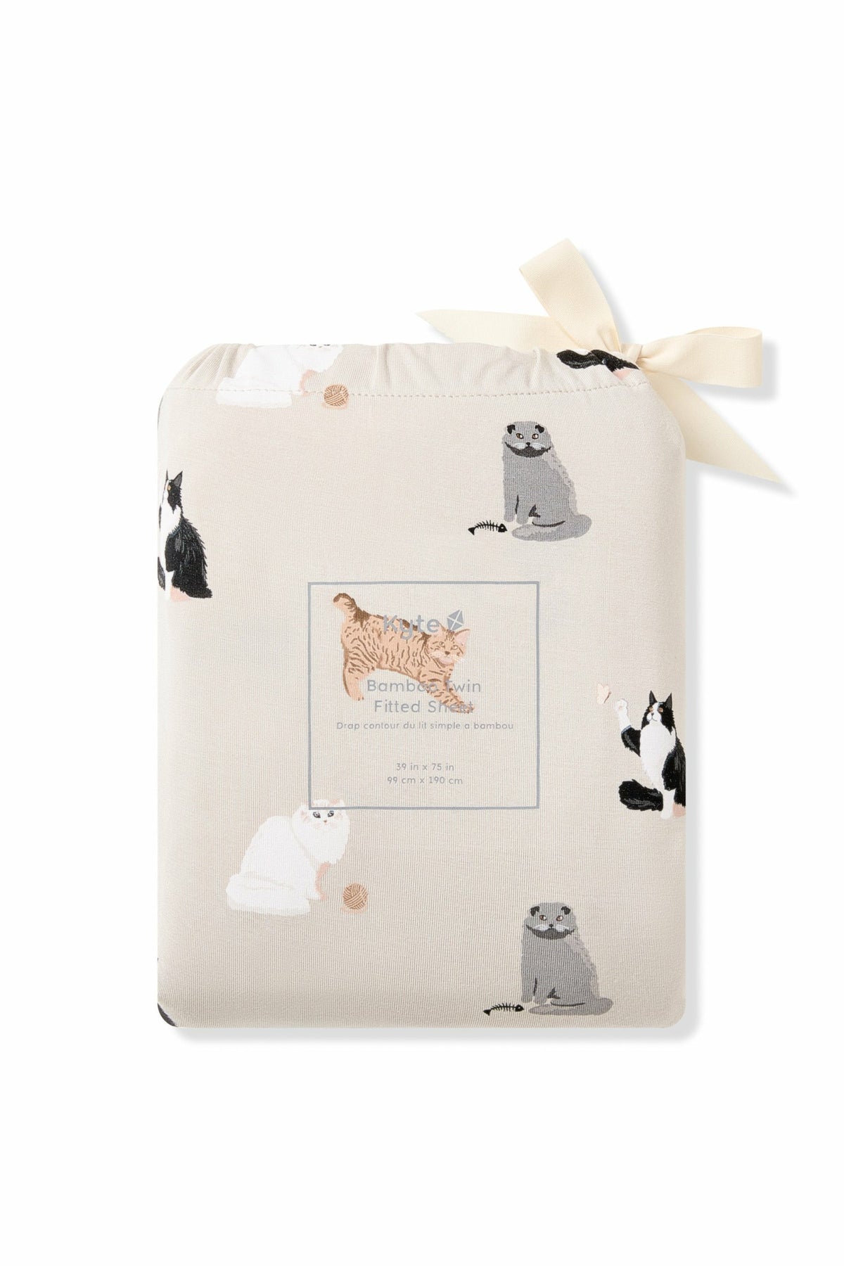 Kyte Baby Twin Sheet in Fluffy Cat