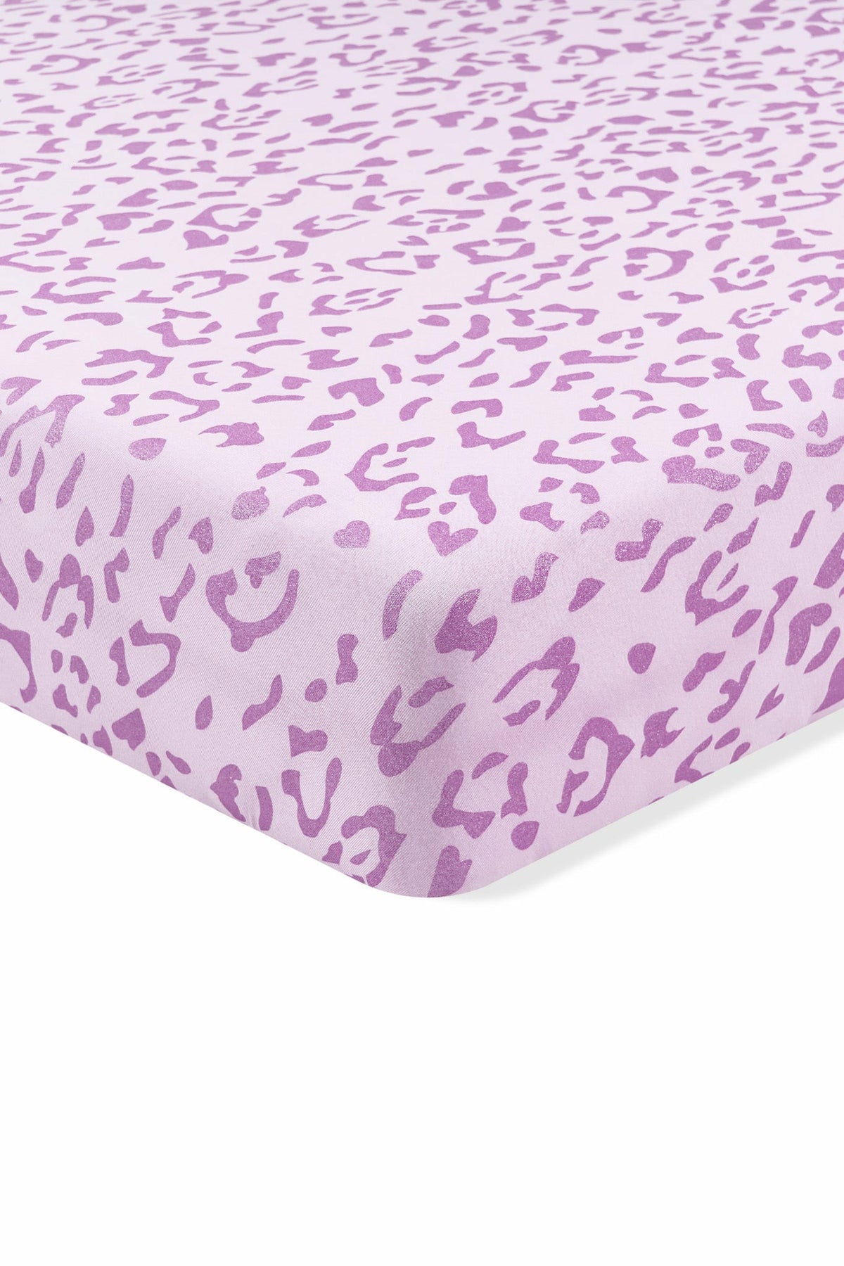 Kyte Baby Twin Sheet in Thistle Leopard