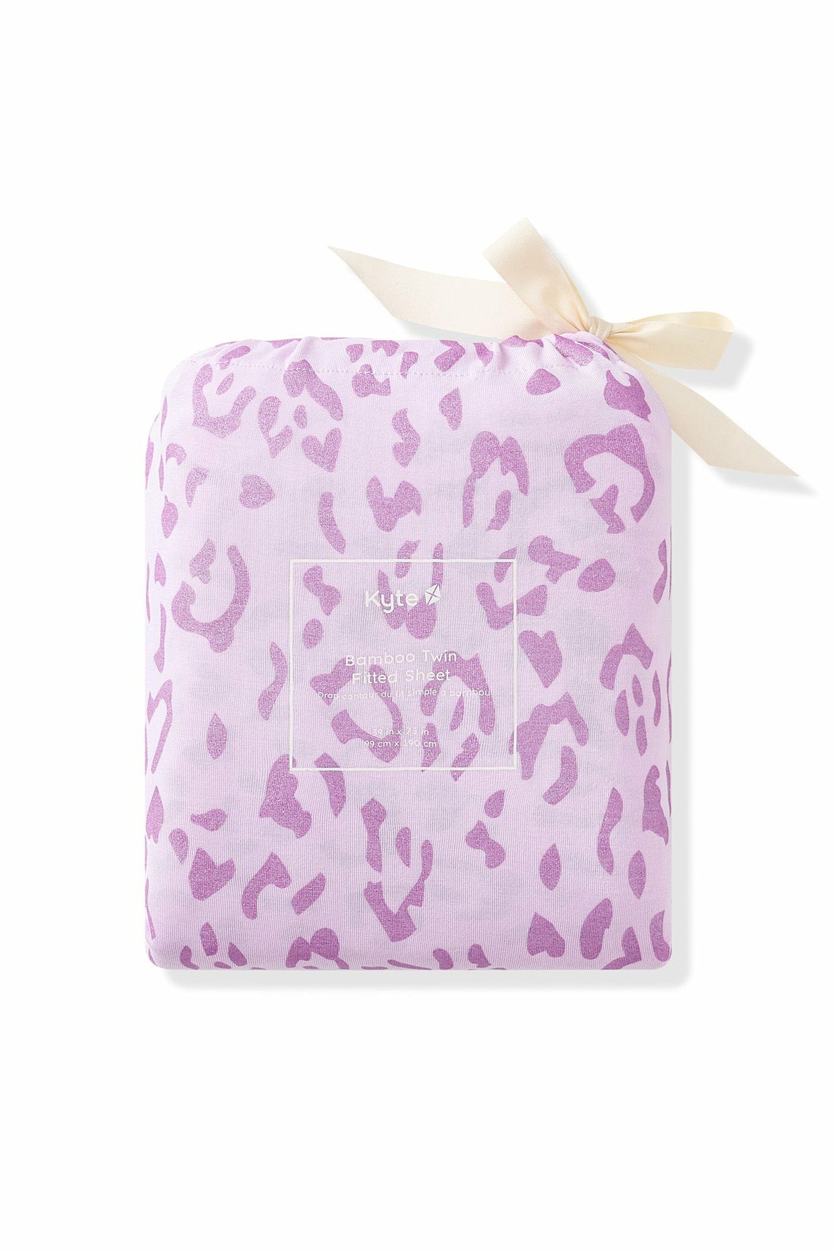 Kyte Baby Twin Sheet in Thistle Leopard