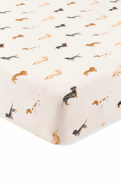 Kyte Baby Twin Sheet in Dachshund