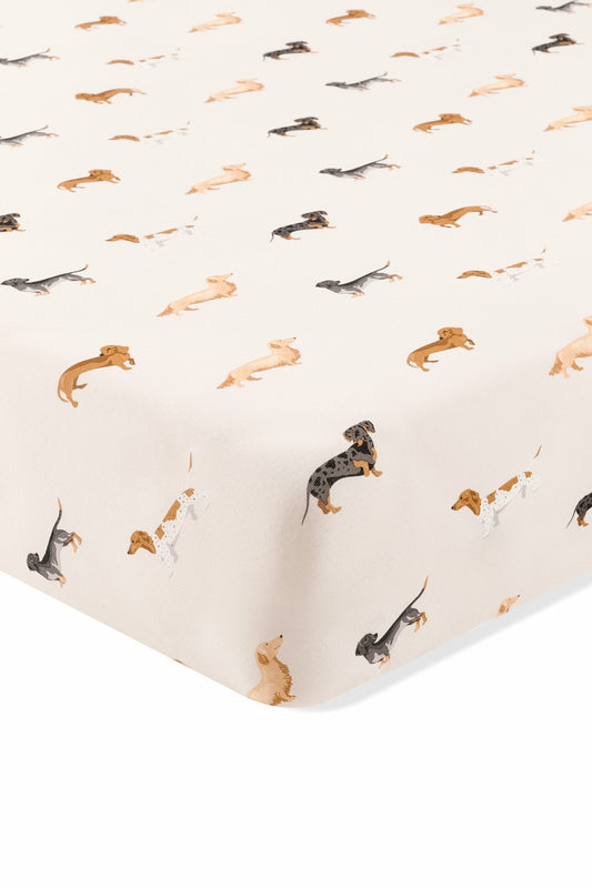 Kyte Baby Twin Sheet in Dachshund