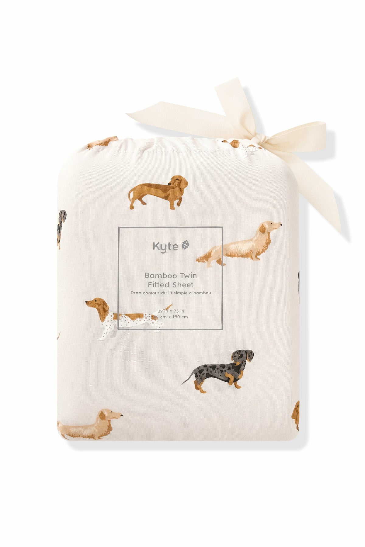 Kyte Baby Twin Sheet in Dachshund