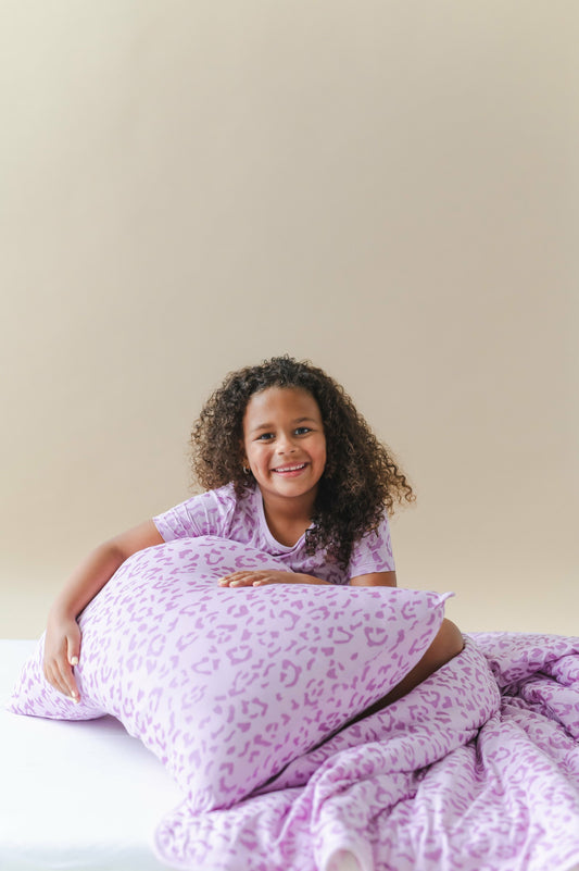 Kyte Baby Standard Pillowcase in Thistle Leopard