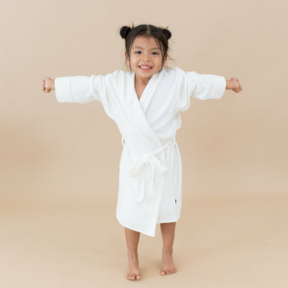 Kyte Baby Hooded Bath Robe in Cloud