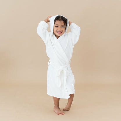 Kyte Baby Hooded Bath Robe in Cloud