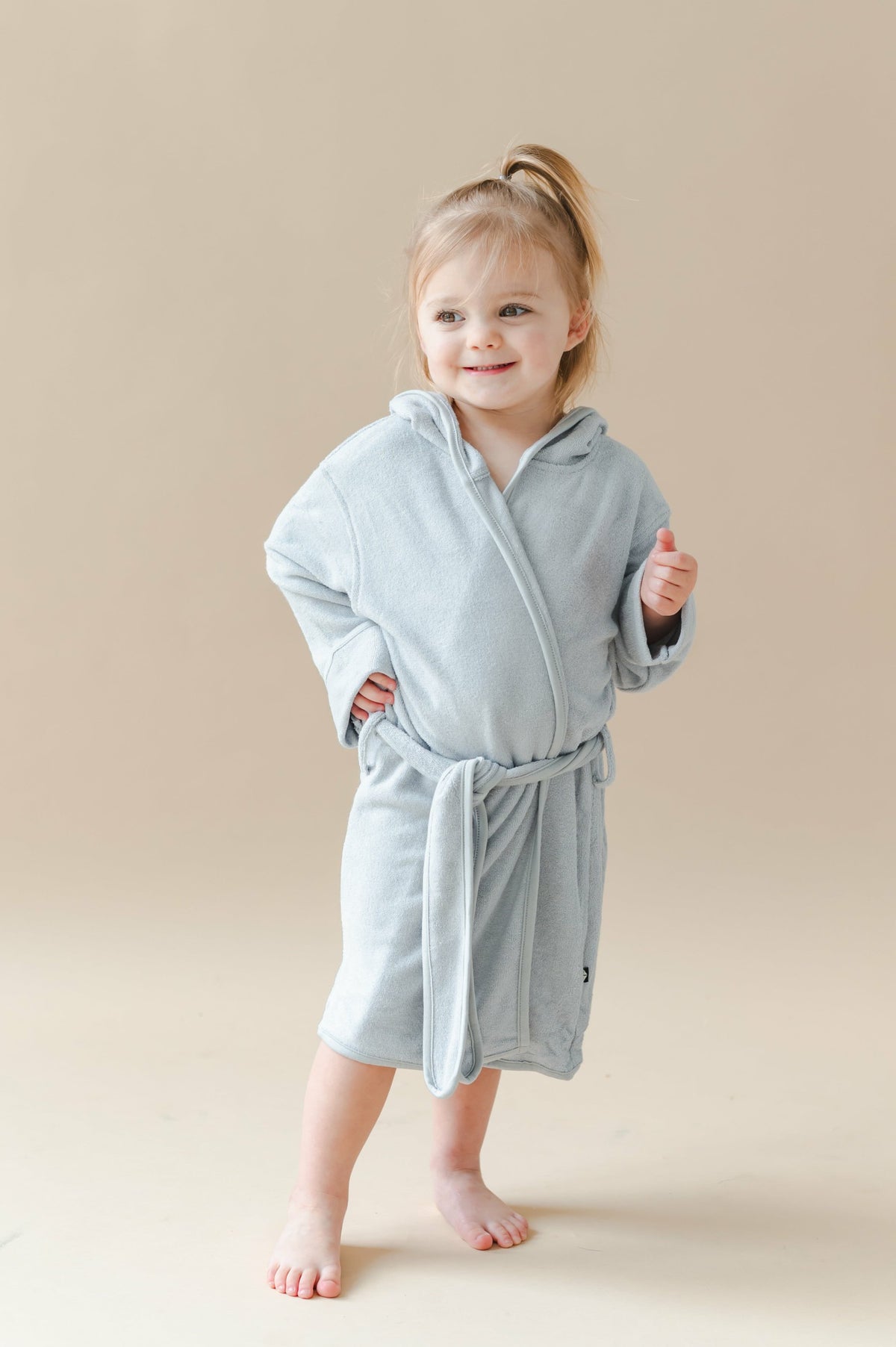 Kyte Baby Hooded Bath Robe in Storm