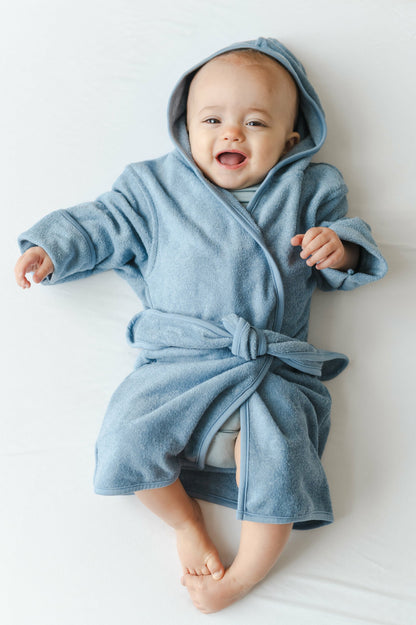 Kyte Baby Hooded Bath Robe in Slate
