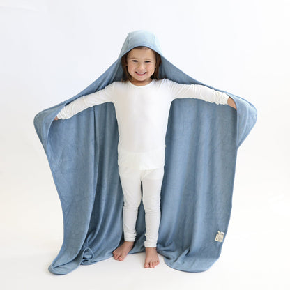 Kyte Baby Toddler Hooded Bath Towel in Slate