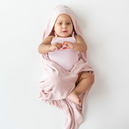 Kyte Baby Hooded Infant Bath Towel in Blush
