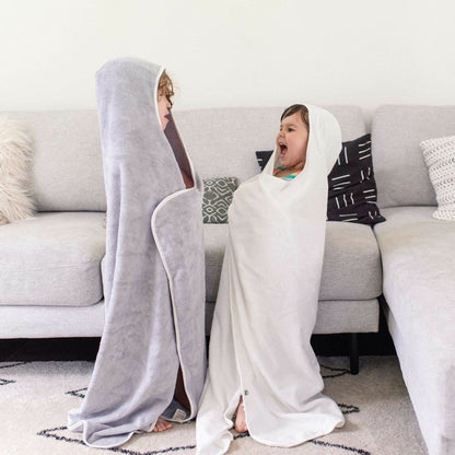 Kyte Baby Toddler Hooded Bamboo Bath Towel in Cloud
