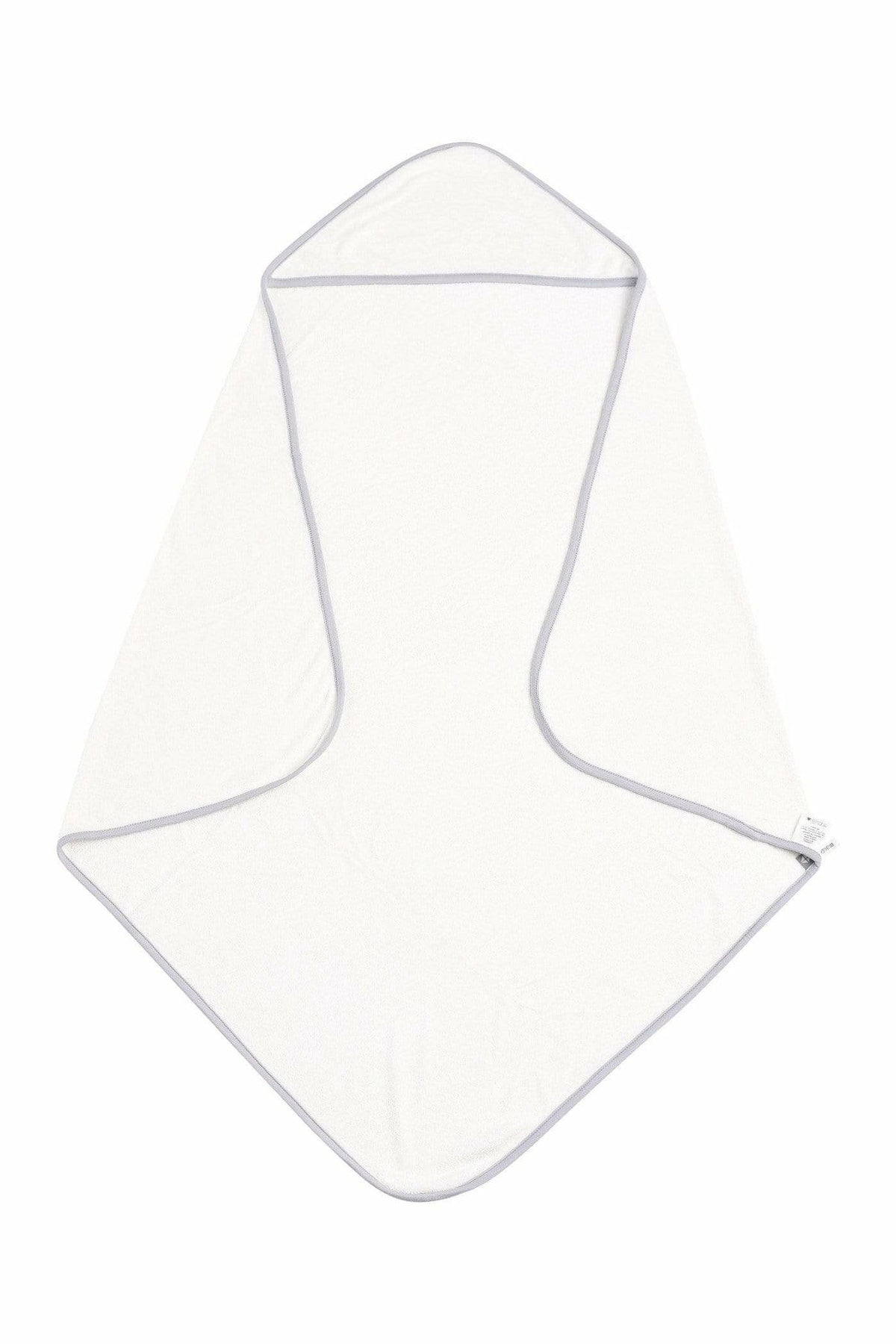 Kyte Baby Hooded Bath Towel in Cloud with Storm Trim