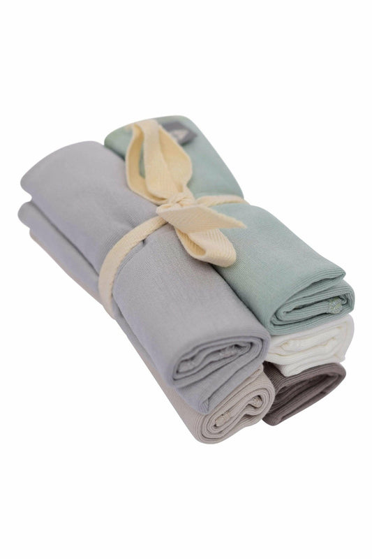 Kyte Baby Solid Washcloth Combo 5-Pack in Neutral