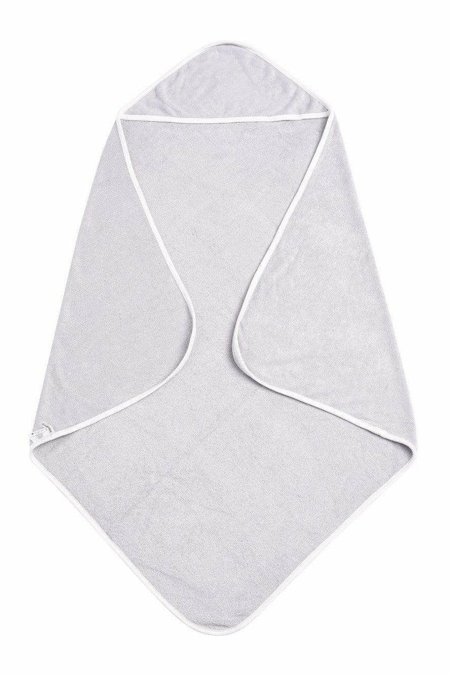 Kyte Baby Bamboo Hooded Bath Towel in Storm Cloud Trim