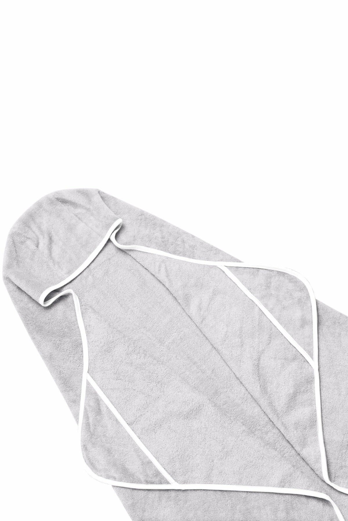 Kyte Baby Toddler Hooded Bath Towel in Storm Cloud Trim