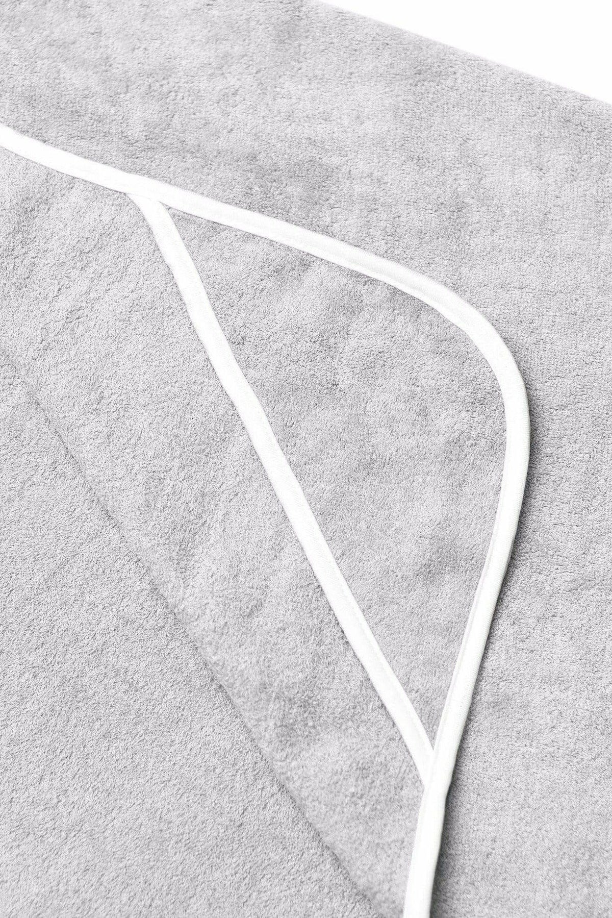 Kyte Baby Toddler Hooded Bath Towel in Storm Cloud Trim