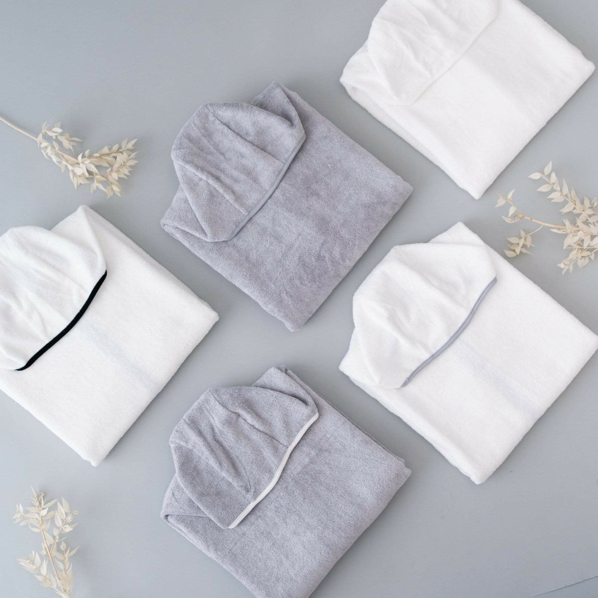 Kyte Baby Toddler Hooded Bath Towel in Cloud Storm Trim