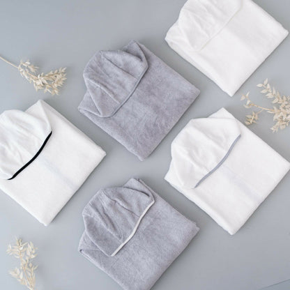 Kyte Baby Toddler Hooded Bath Towel in Cloud Storm Trim