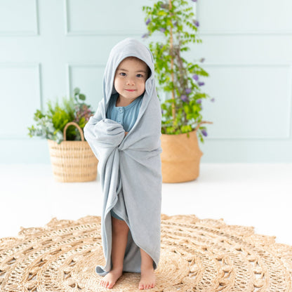 Kyte Baby Hooded Infant Bath Towel in Fog