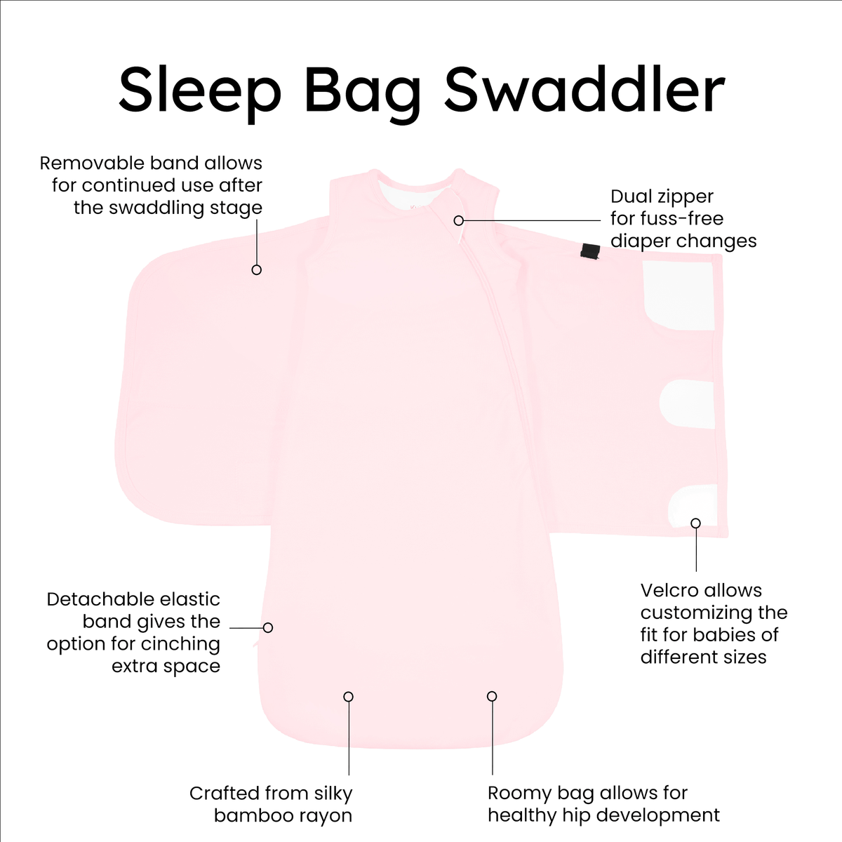 Kyte Baby Sleep Bag Swaddler in Sakura