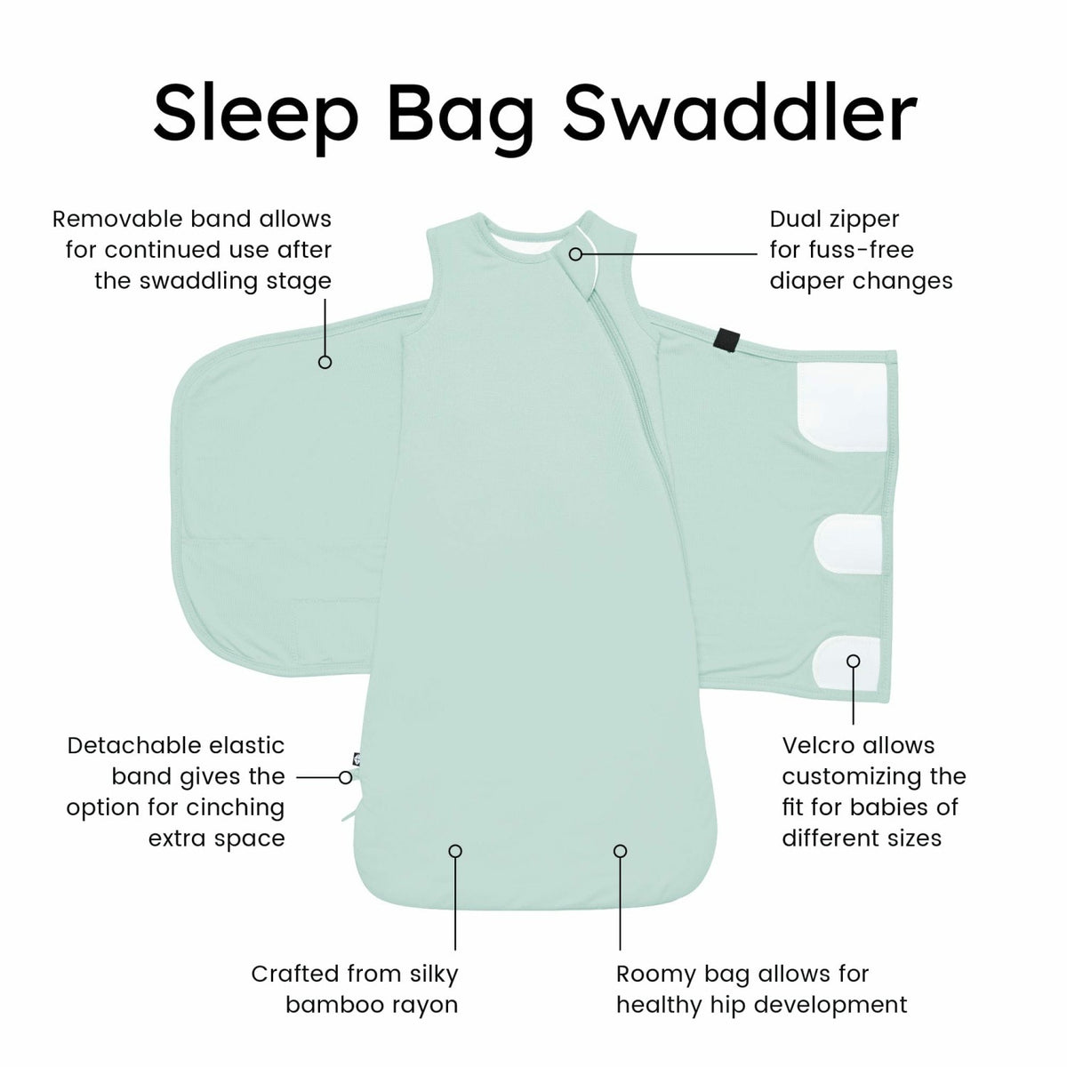 Kyte Baby Sleep Bag Swaddler in Sage