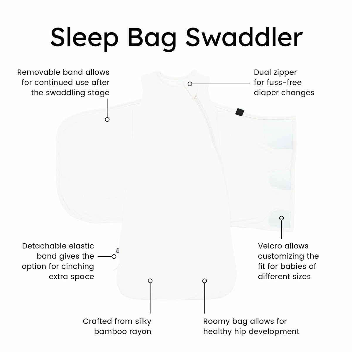 Kyte Baby Sleep Bag Swaddler in Cloud