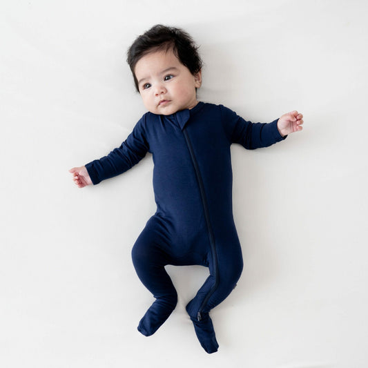 Kyte Baby Zippered Footie in Navy