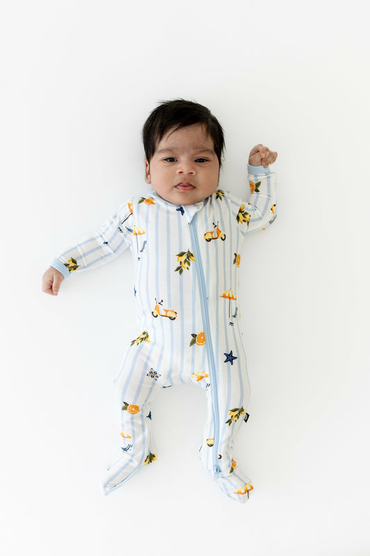 Kyte Baby Zippered Footie in Amalfi Coast