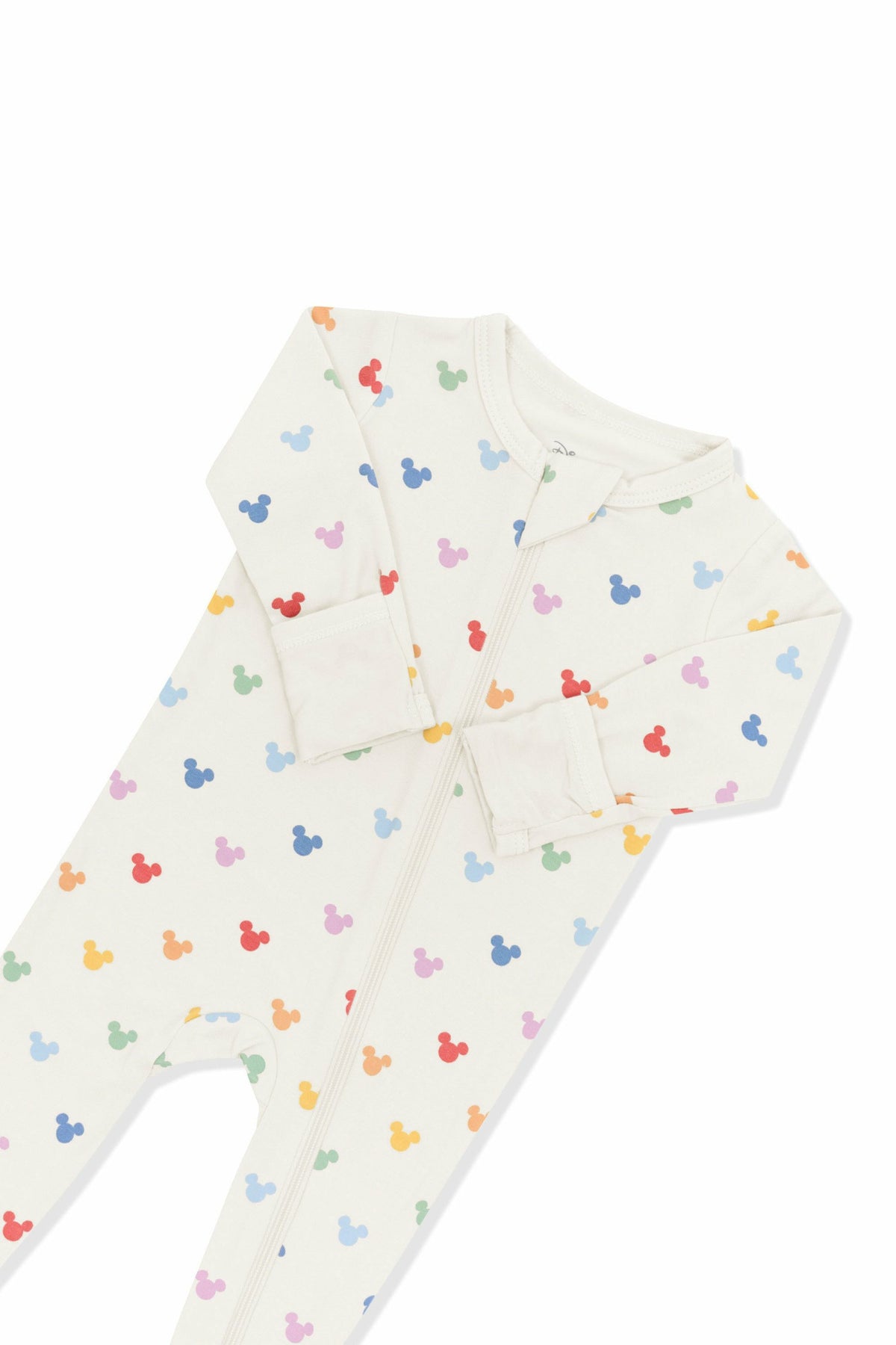 Kyte Baby Zippered Footie in Pastel Mickey Mouse