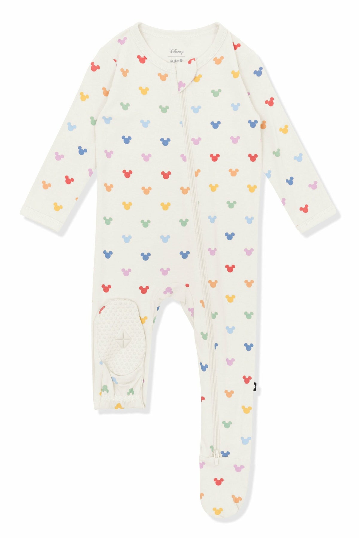 Kyte Baby Zippered Footie in Pastel Mickey Mouse