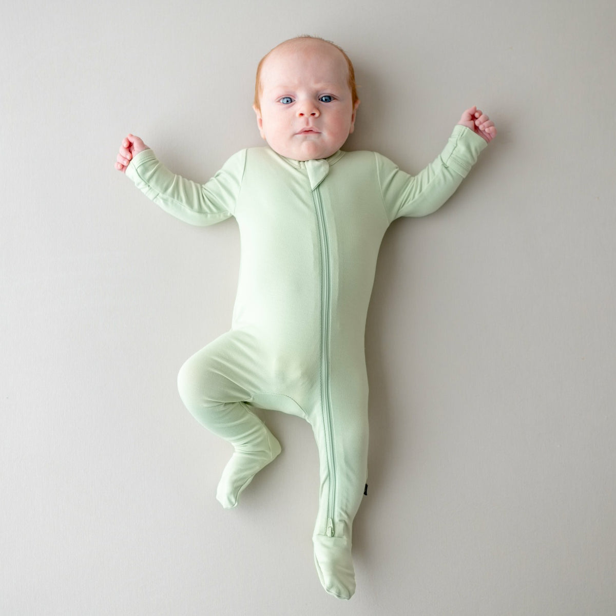 Kyte Baby Zippered Footie in Basil