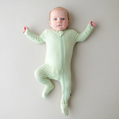 Kyte Baby Zippered Footie in Basil