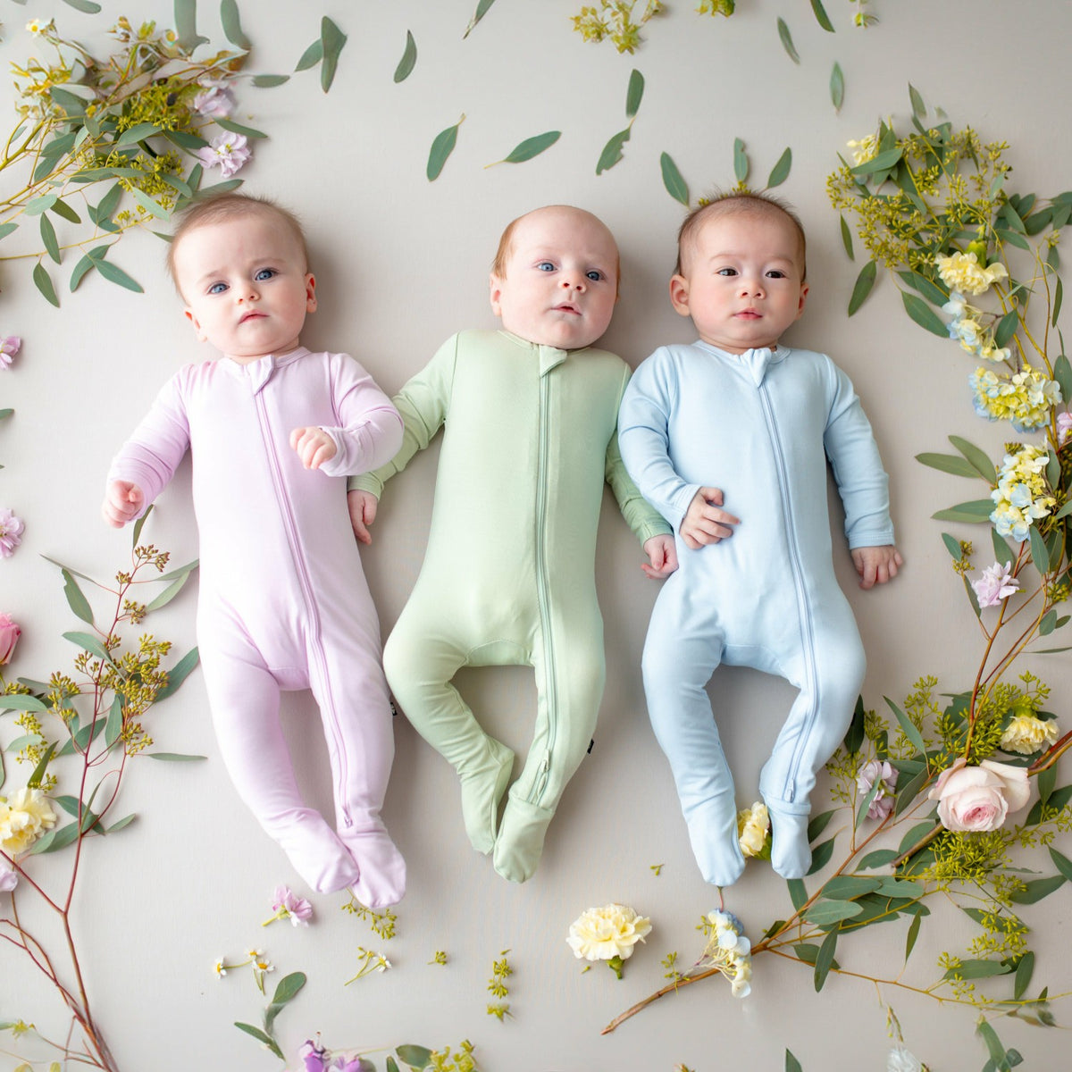 Kyte Baby Zippered Footie in Basil