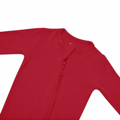 Kyte Baby Zippered Footie in Cardinal