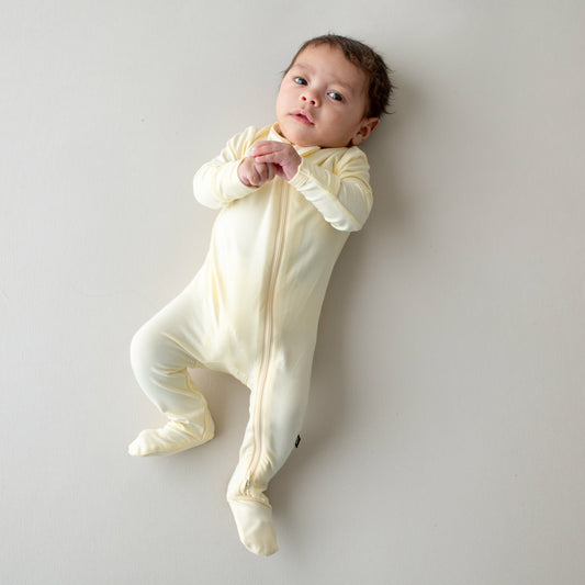Kyte Baby Zippered Footie in Chamomile