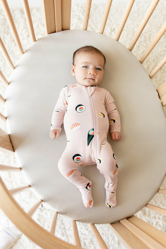 Kyte Baby Zippered Footie in Blush Sushi