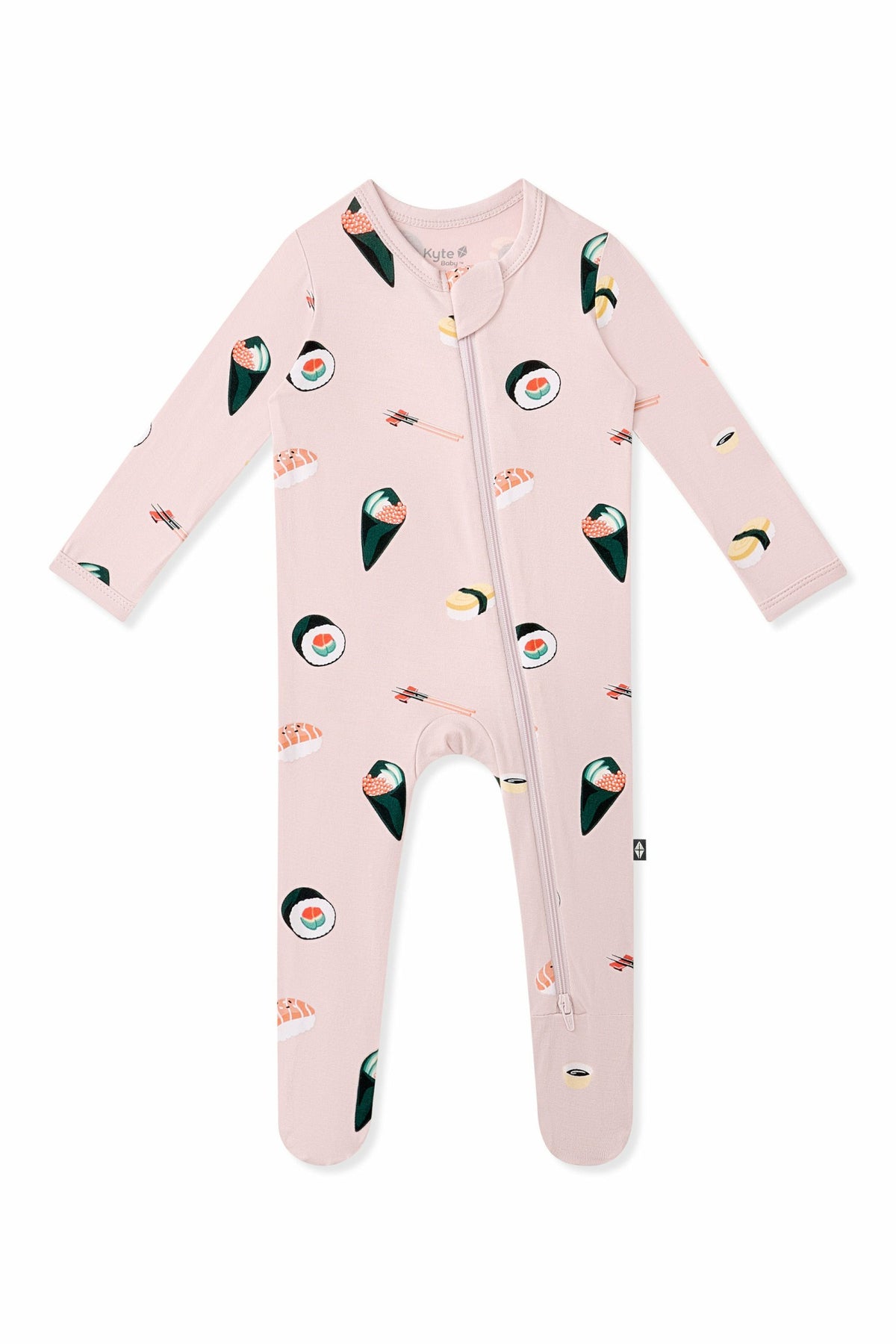 Kyte Baby Zippered Footie in Blush Sushi