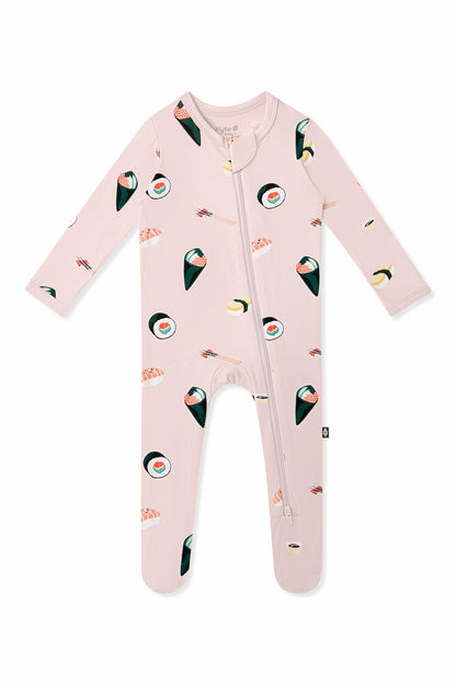 Kyte Baby Zippered Footie in Blush Sushi