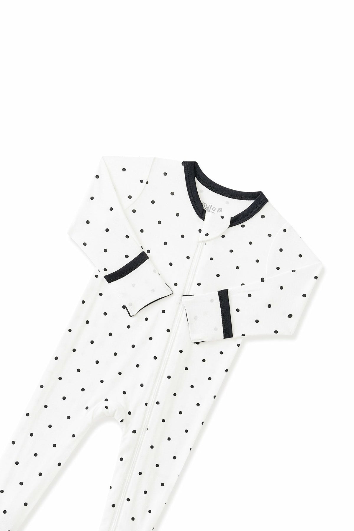 Kyte Baby Zippered Footie in Midnight Polka Dot