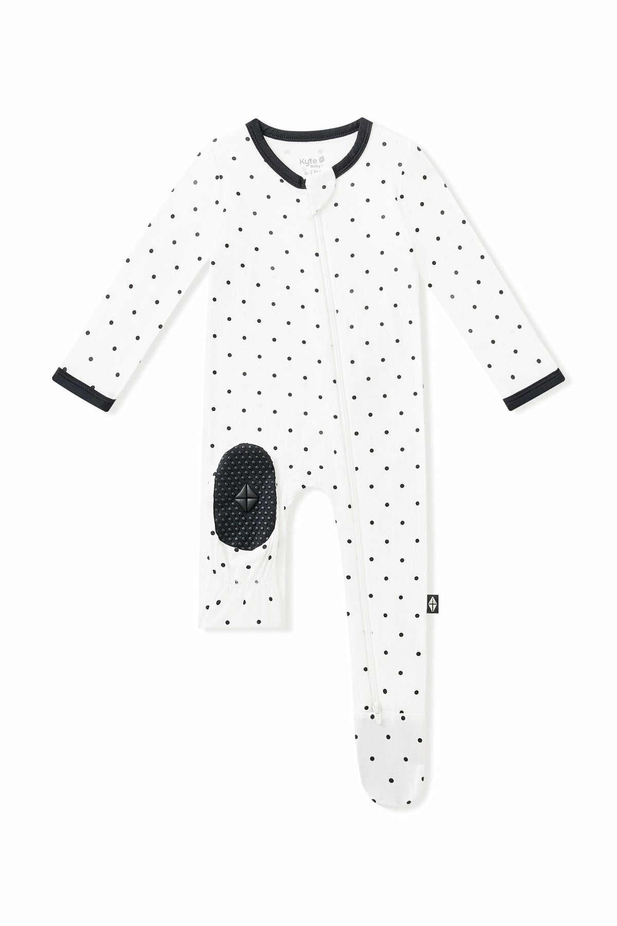 Kyte Baby Zippered Footie in Midnight Polka Dot