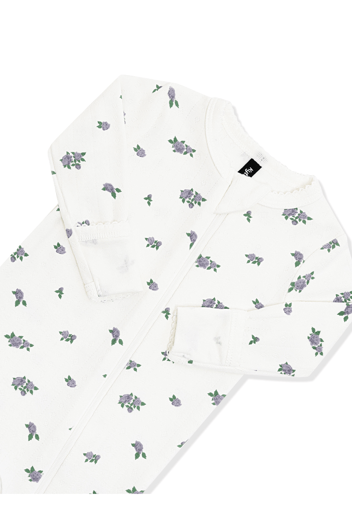 Kyte Baby Pointelle Zippered Footie in Spray Rose