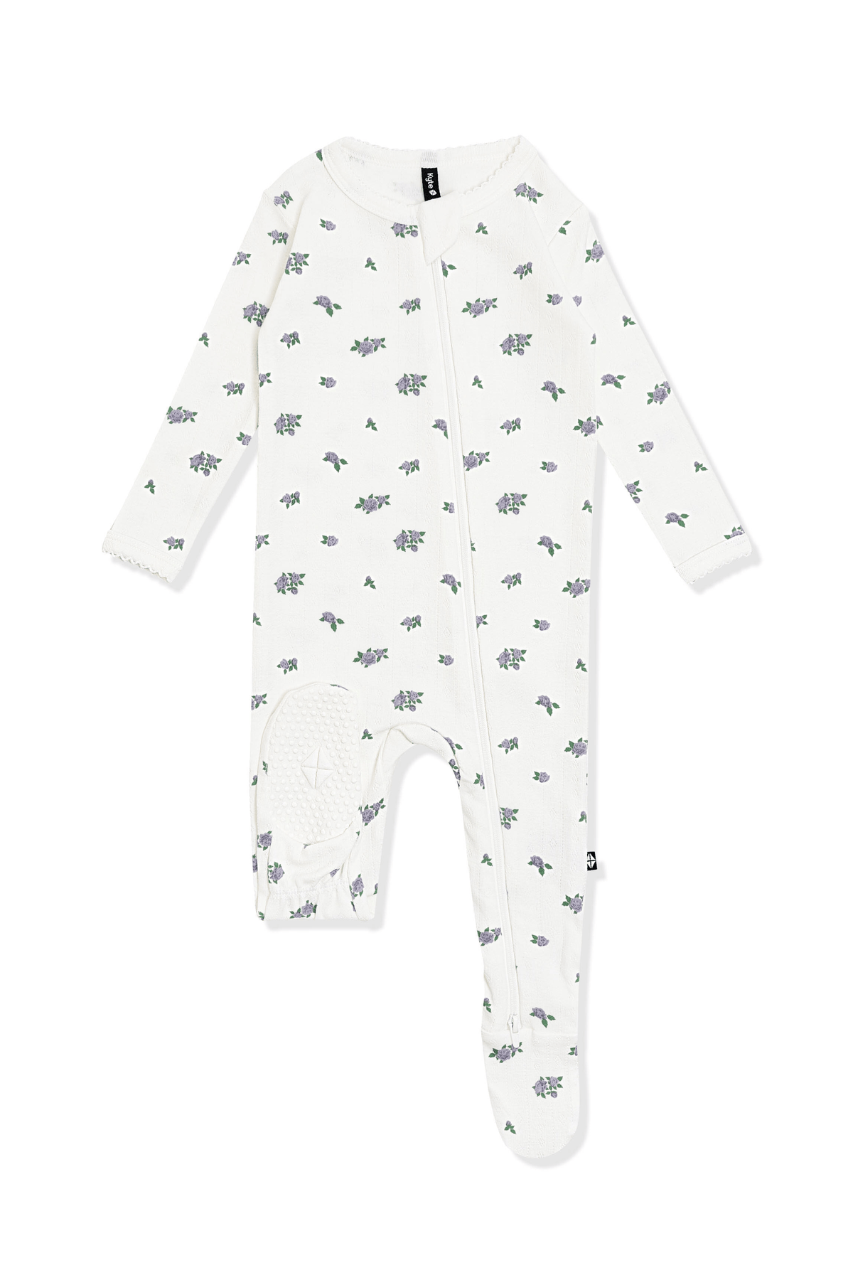 Kyte Baby Pointelle Zippered Footie in Spray Rose