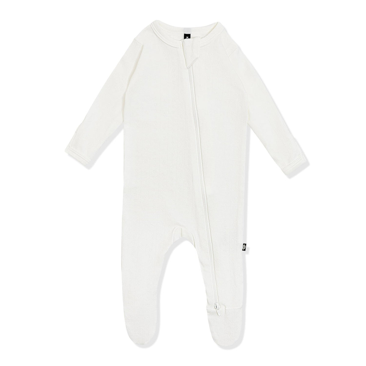 Kyte Baby Pointelle Zippered Footie in Cloud