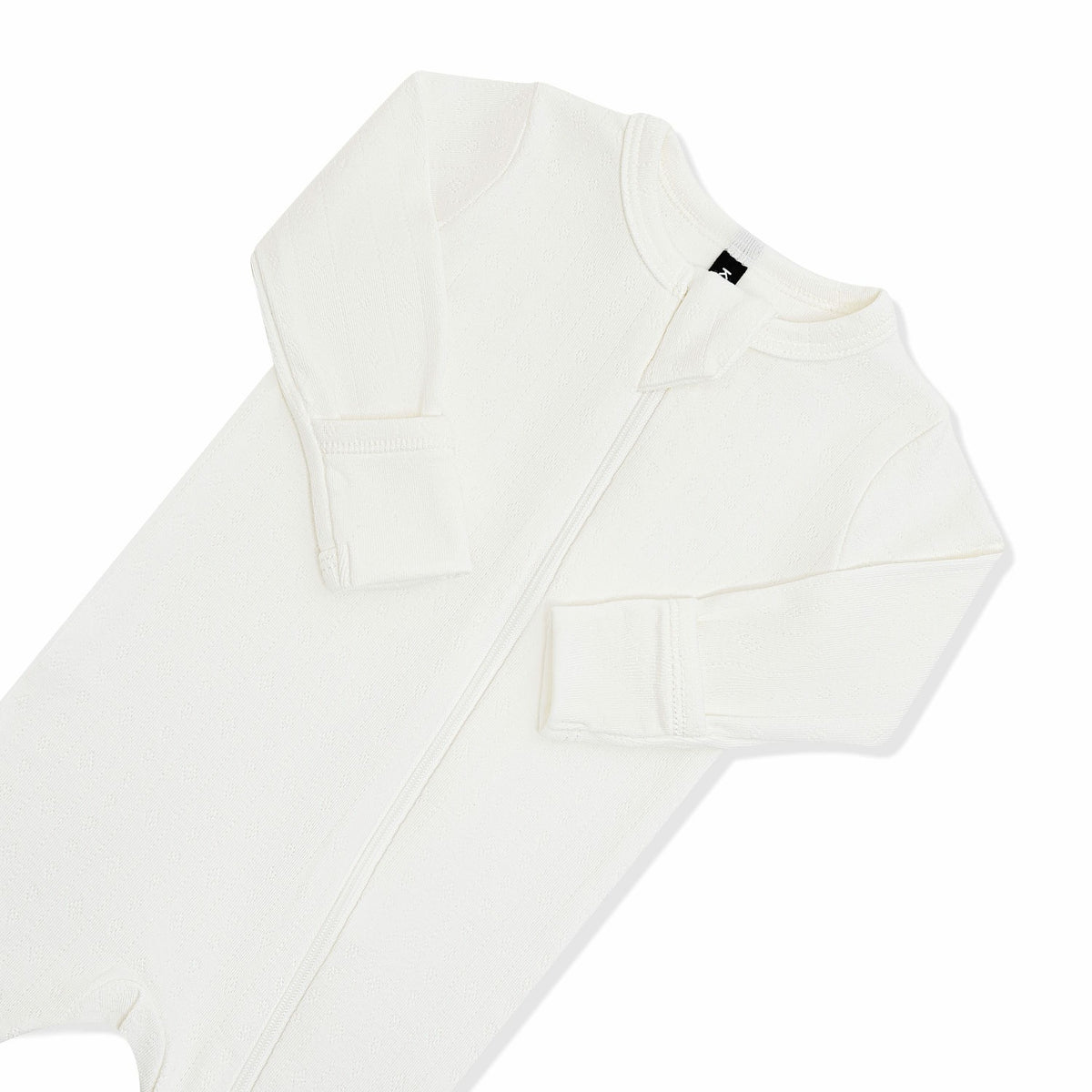 Kyte Baby Pointelle Zippered Footie in Cloud