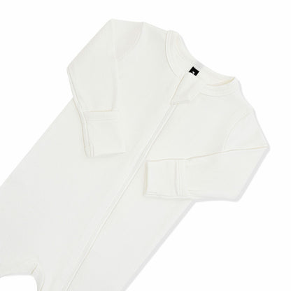 Kyte Baby Pointelle Zippered Footie in Cloud