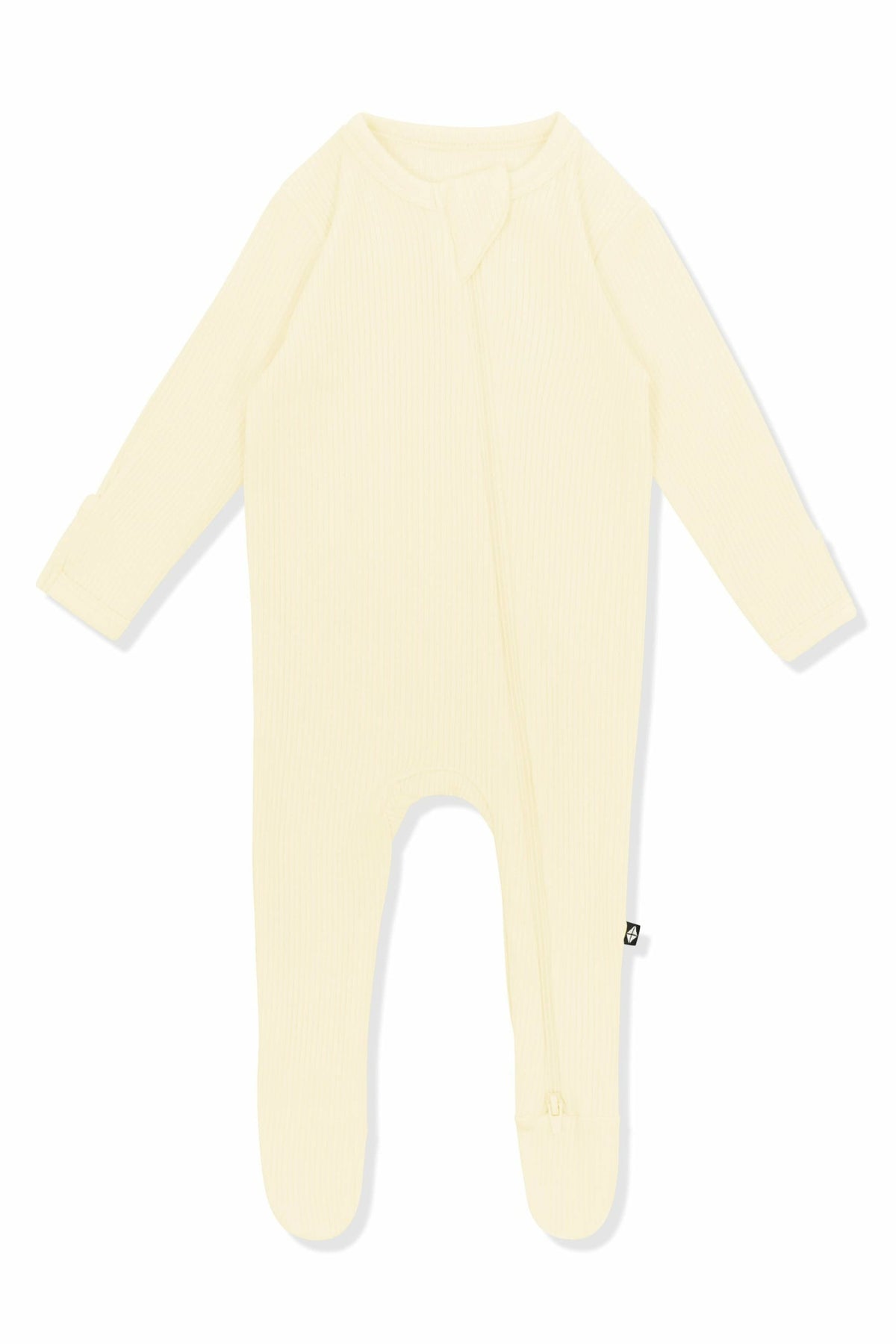 Kyte Baby Ribbed Zipper Footie in Chamomile