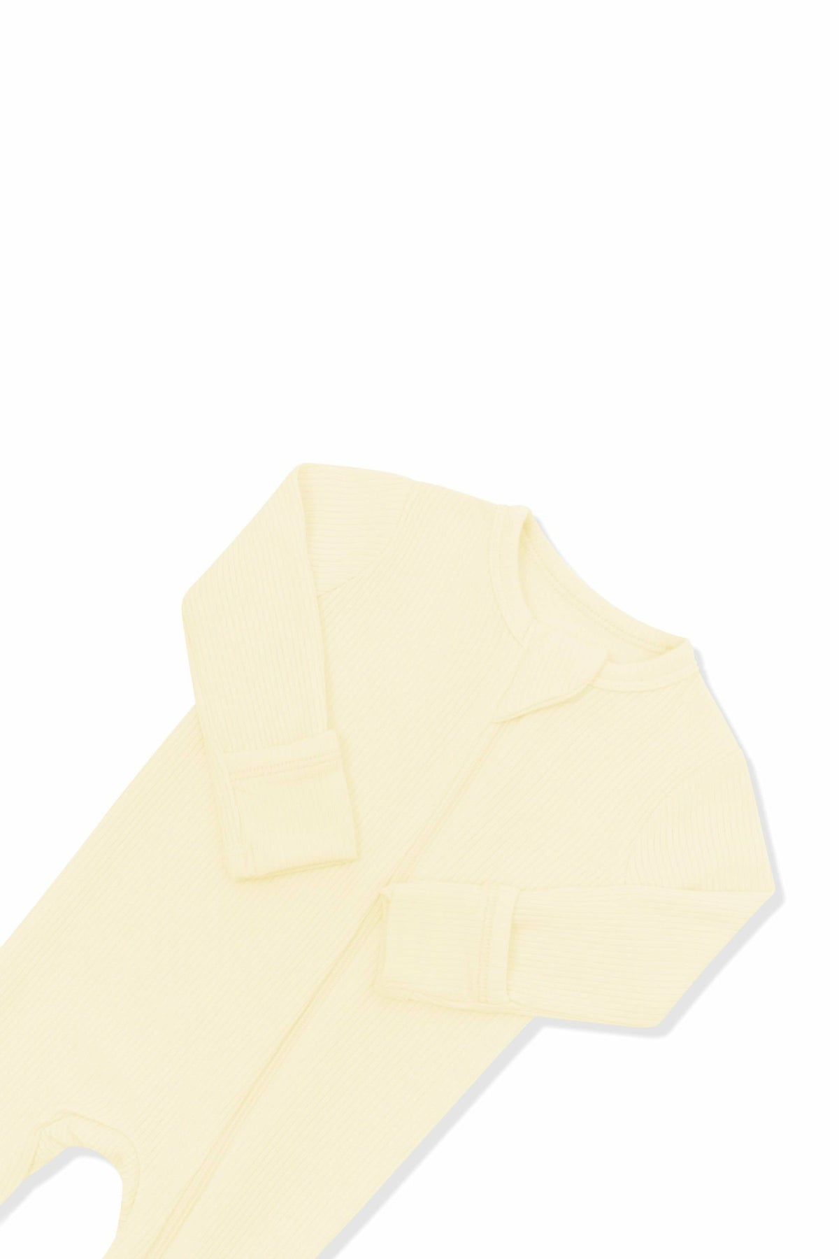Kyte Baby Ribbed Zipper Footie in Chamomile