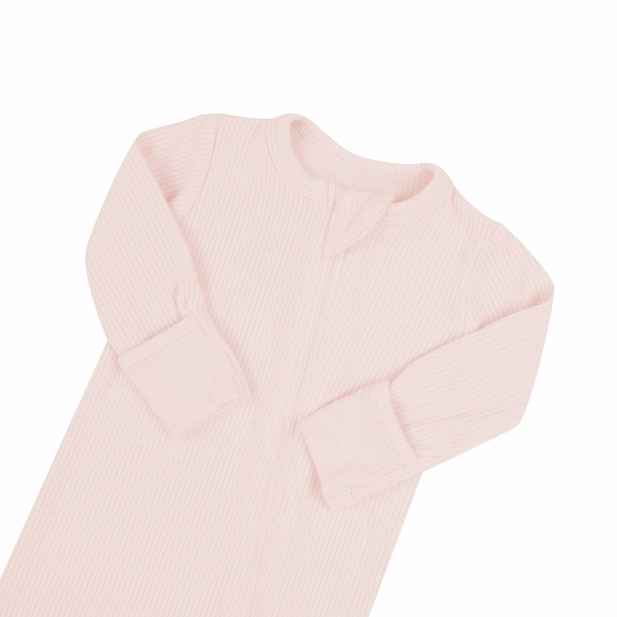 Kyte Baby Ribbed Zipper Footie in Blush
