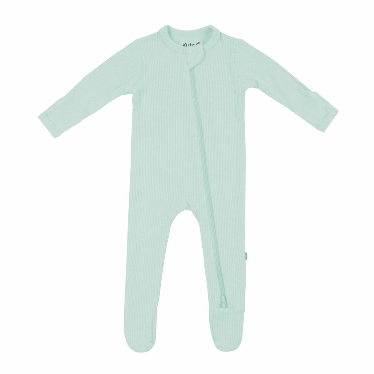 Kyte Baby Ribbed Zipper Footie in Sage