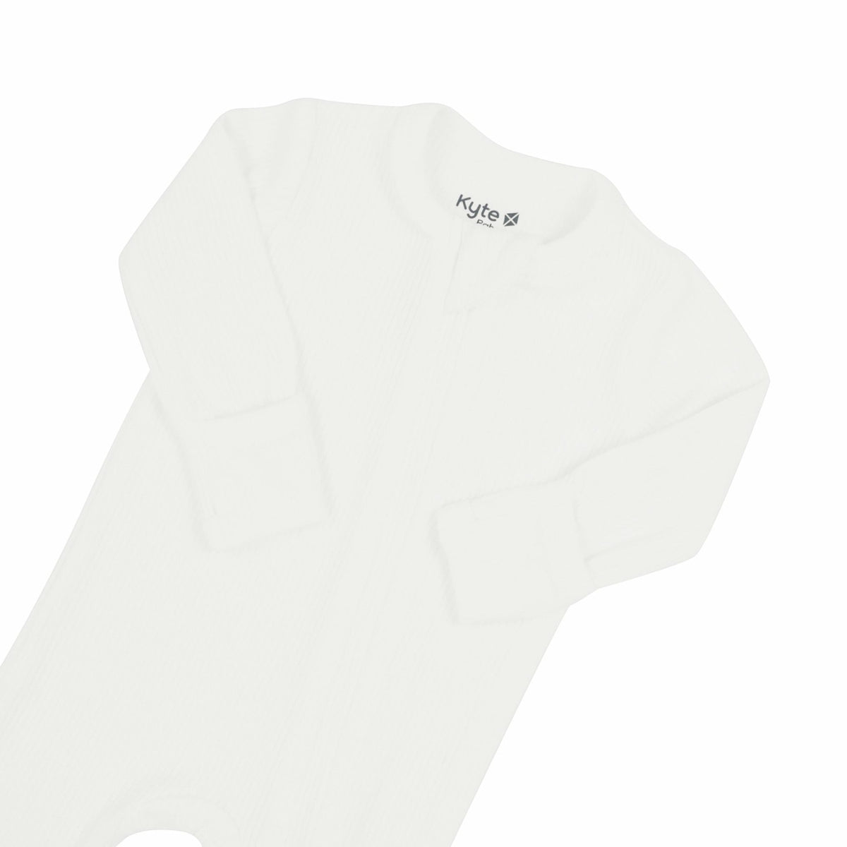 Kyte Baby Ribbed Zipper Footie in Cloud